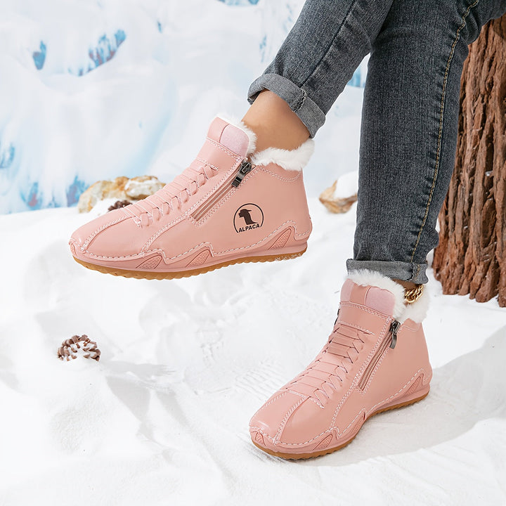 Laila | Women Fur Cuff Ankle Boots
