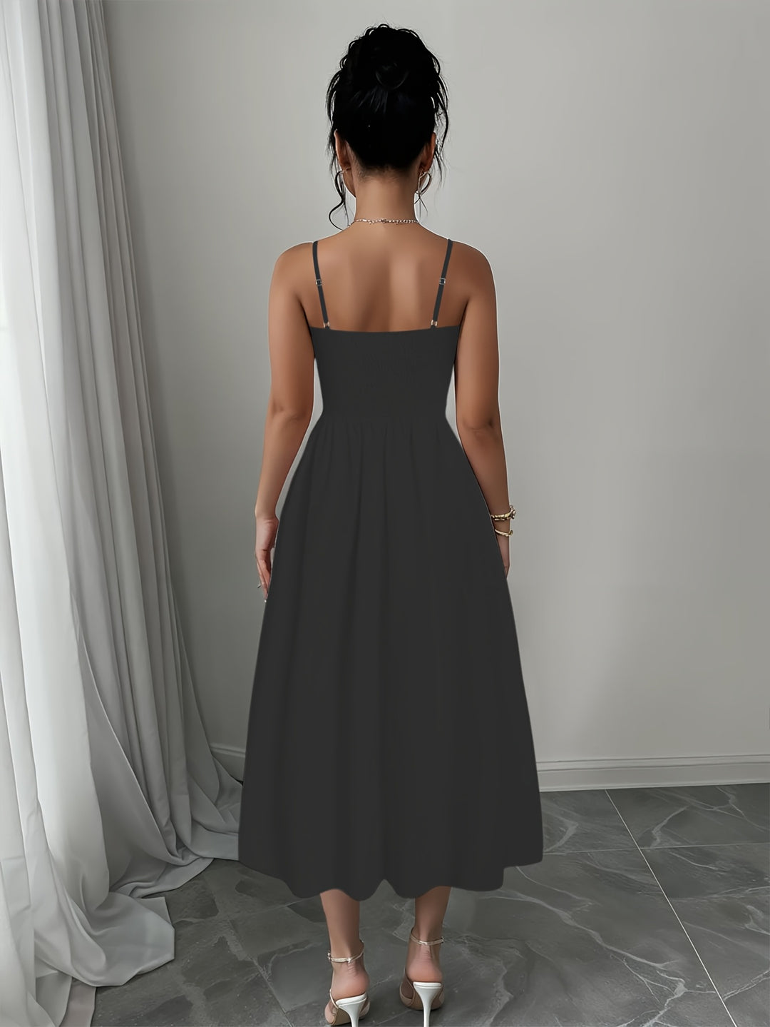 Jessica | Women Square Neck Midi Dress