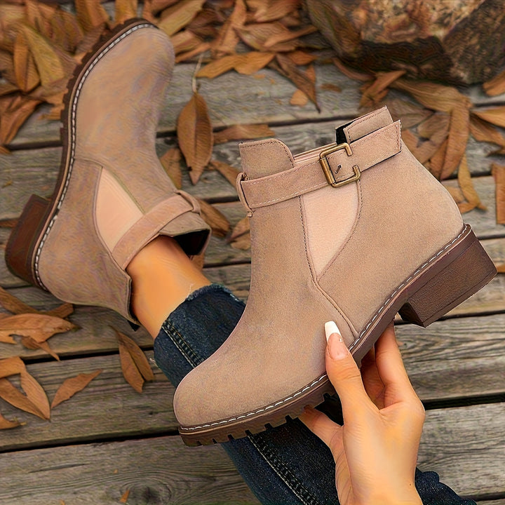 Carol | Women Buckle Chelsea Ankle Boots