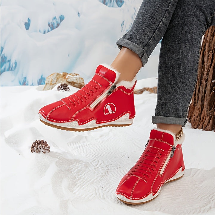 Laila | Women Fur Cuff Ankle Boots