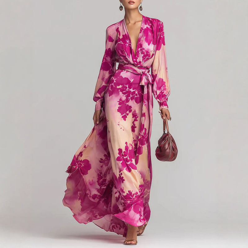 Psyche | Women Floral Chiffon Wedding Guest Dress