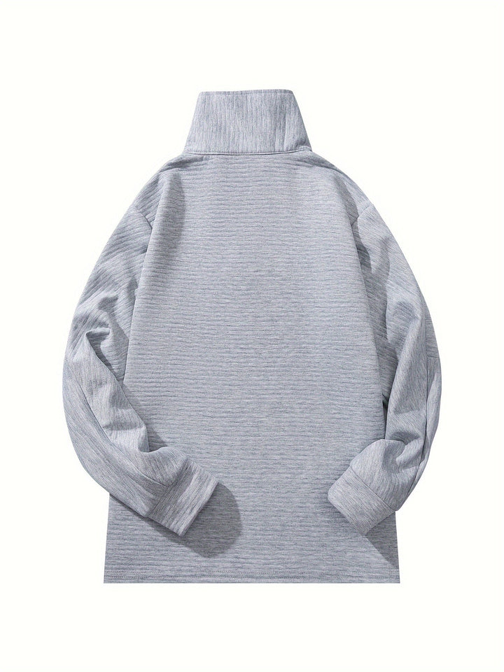 Leta | Women Ribbed Stand Half Zip Pullover