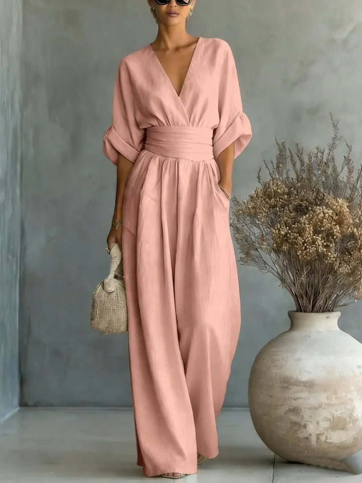 Hermione | Women Wide Leg Linen Jumpsuit