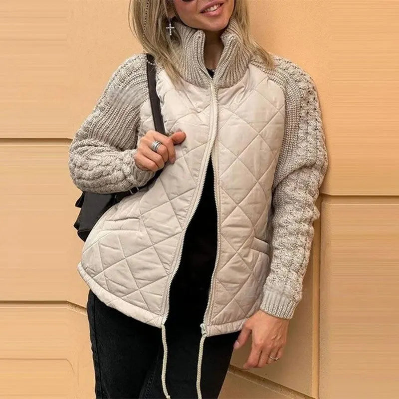 Amy | Women Quilted Knit Zip Padded Jacket