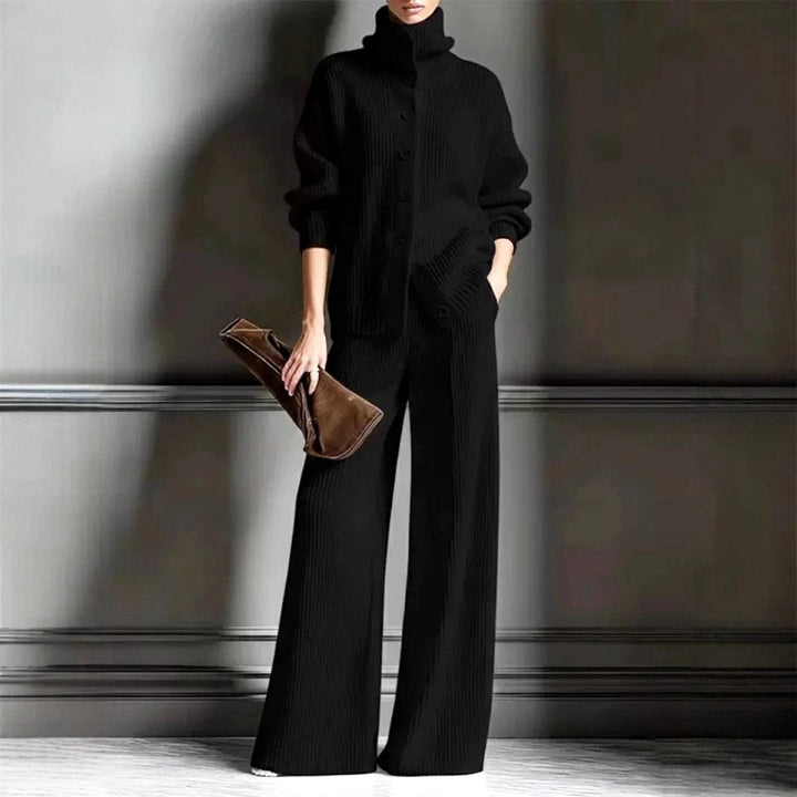 Wyn | Women Button Turtleneck Set