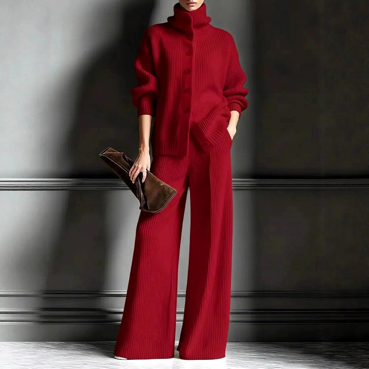 Wyn | Women Button Turtleneck Set