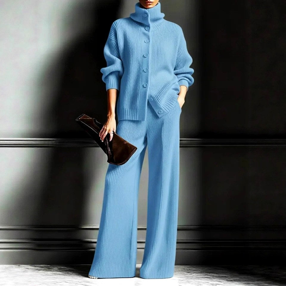 Wyn | Women Button Turtleneck Set