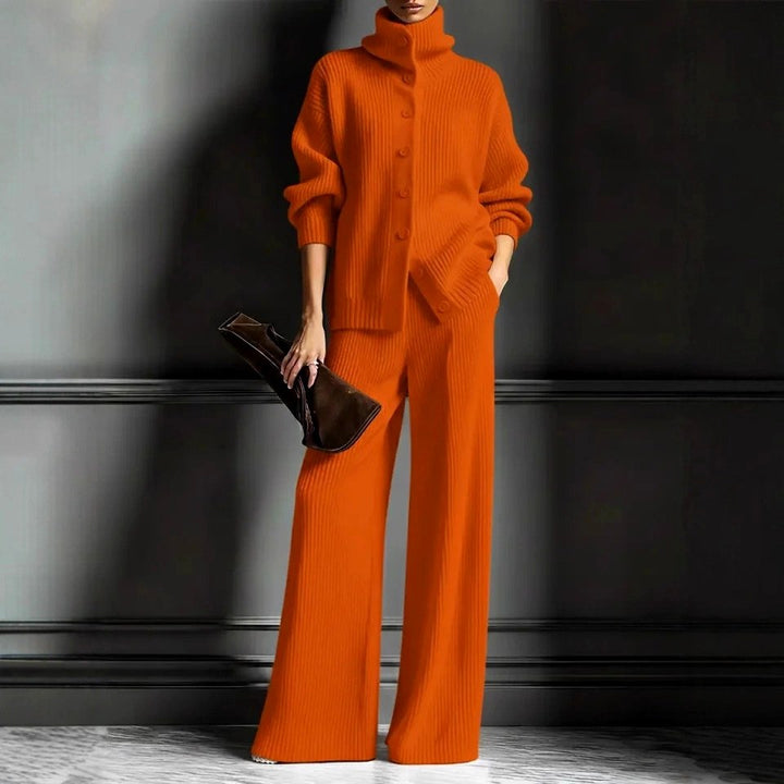 Wyn | Women Button Turtleneck Set