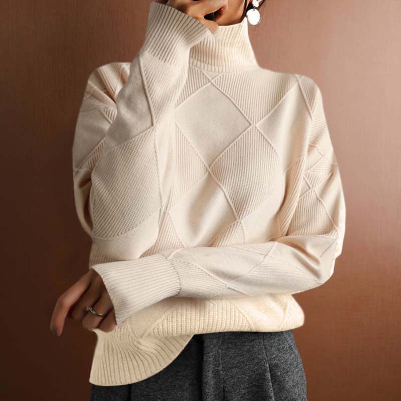 Mags | Women Diamond Knit Turtleneck