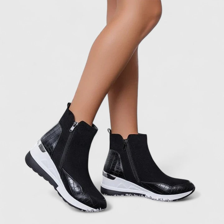 Ingvild | Women Zip Wedge Ankle Boots