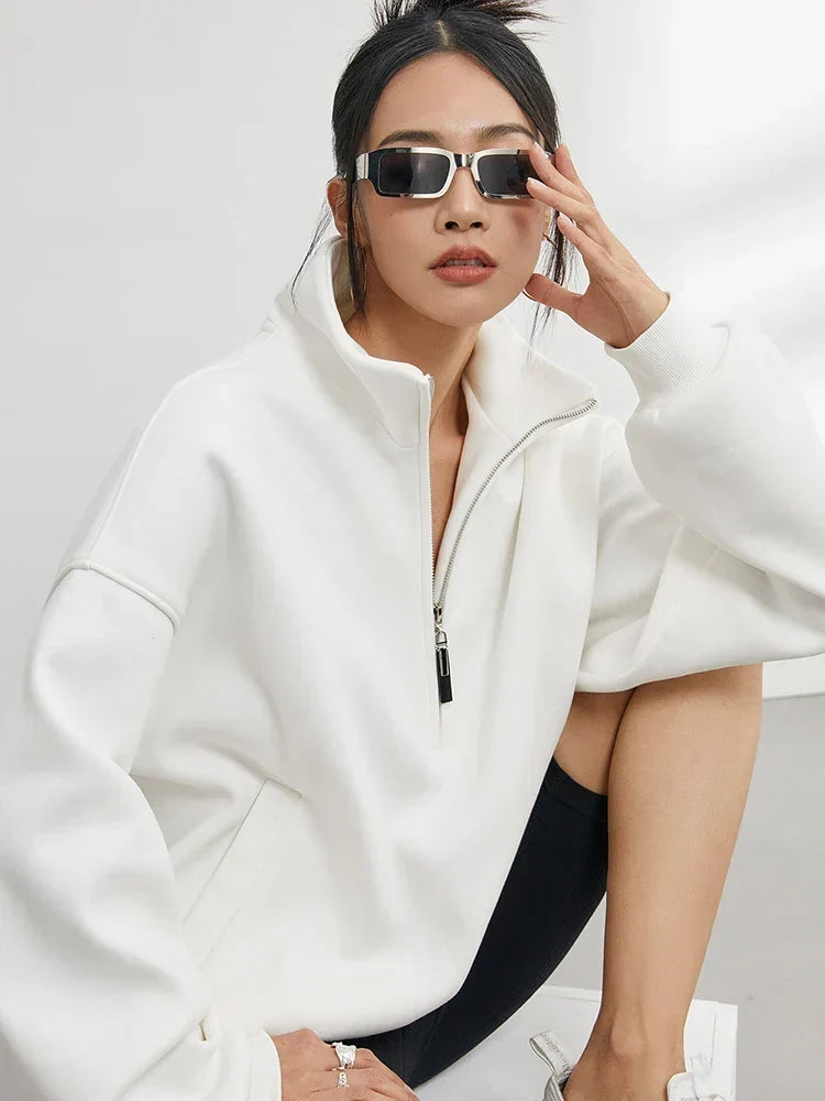Wava | Women Pocket Half Zip Pullover