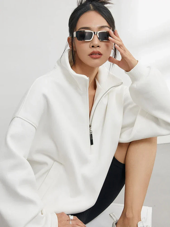 Wava | Women Pocket Half Zip Pullover