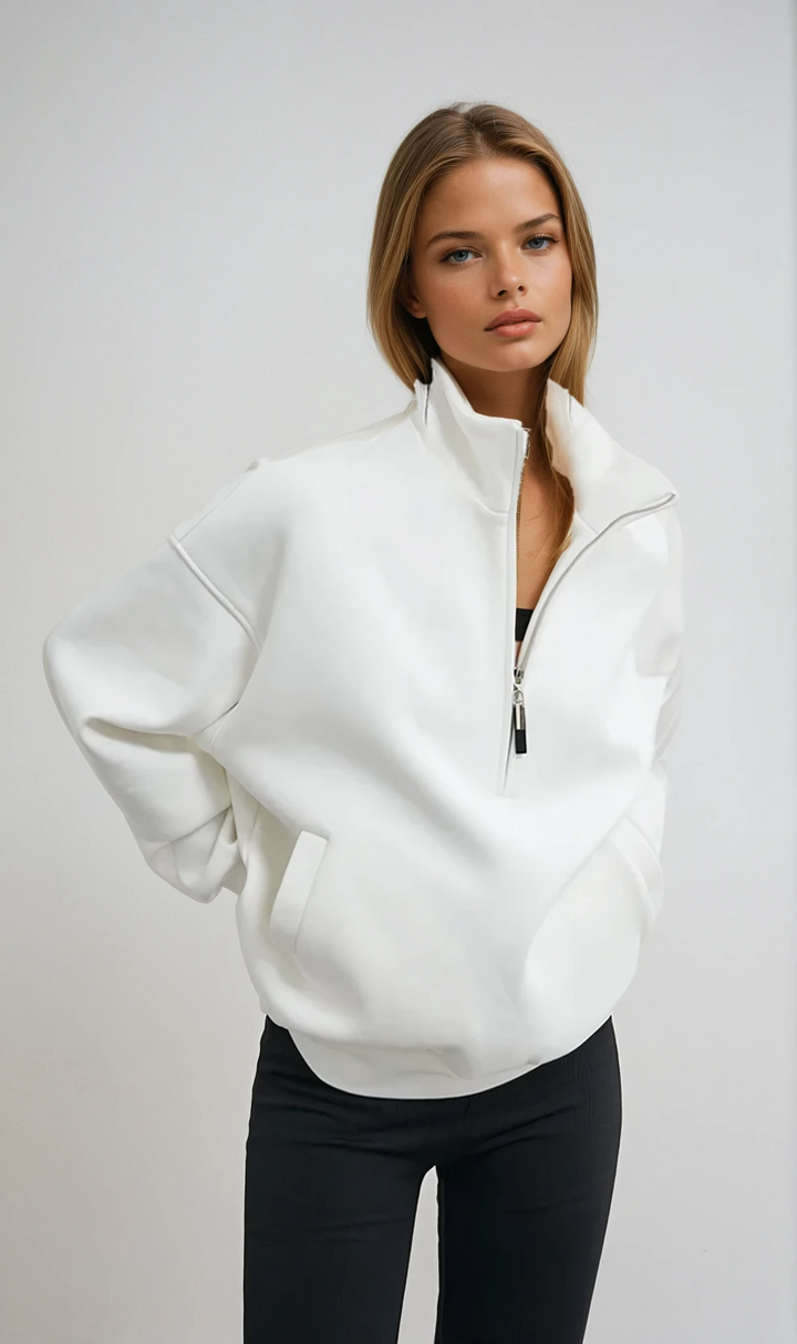 Wava | Women Pocket Half Zip Pullover