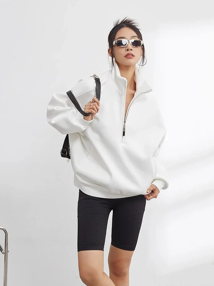Wava | Women Pocket Half Zip Pullover