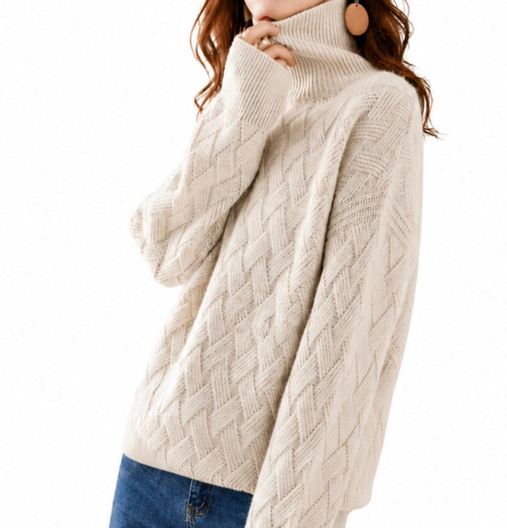Jenny | Women Cable Knit Turtleneck Sweater