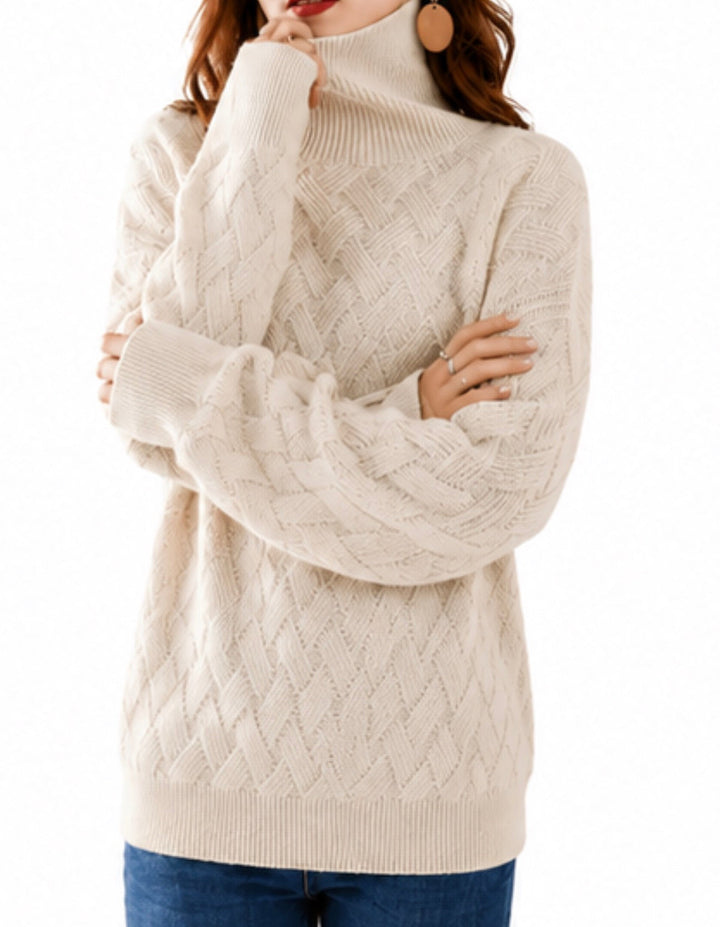 Jenny | Women Cable Knit Turtleneck Sweater