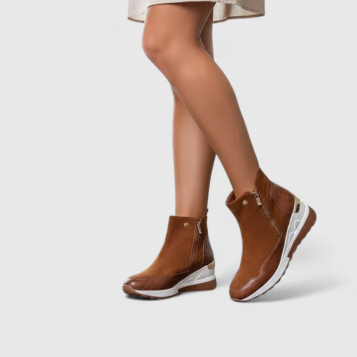 Ingvild | Women Zip Wedge Ankle Boots