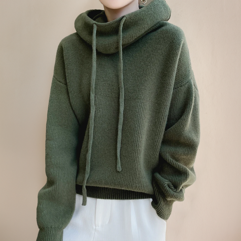 Gia | Women Cowl Hood Pullover Sweater