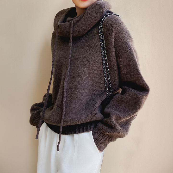 Gia | Women Cowl Hood Pullover Sweater