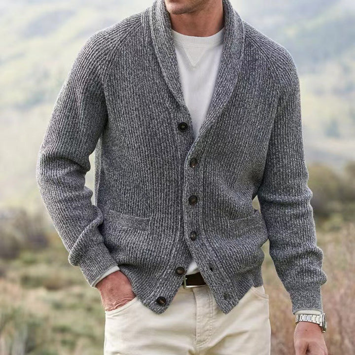 Doyle | Cardigan Long Sleeve Button Front Shawl Collar