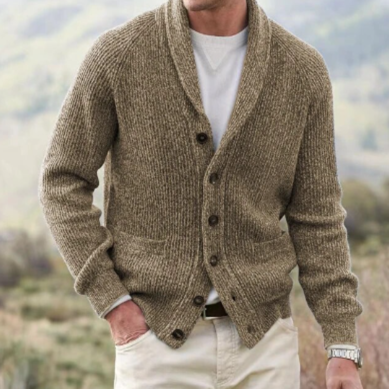 Doyle | Cardigan Long Sleeve Button Front Shawl Collar