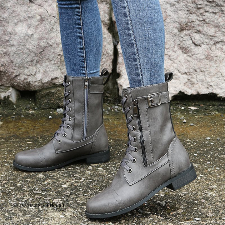 Therese | Women Lace Up Combat Boots