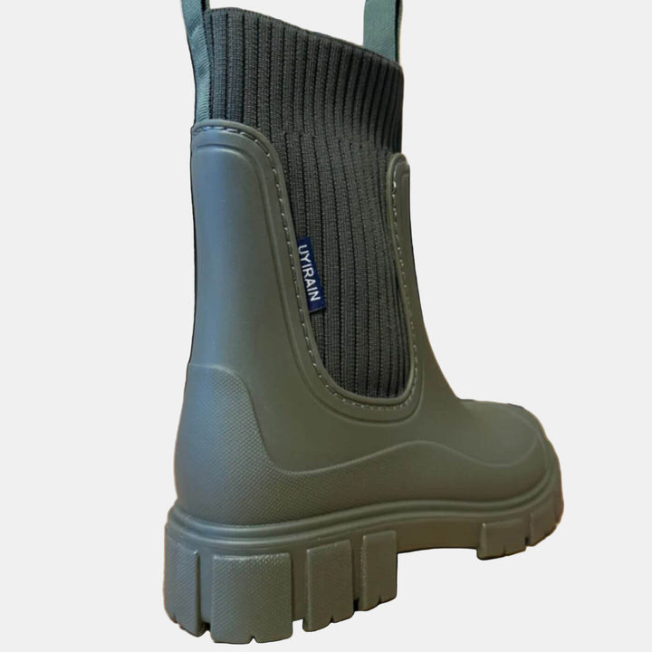Jetta | Women Knit Cuff Chelsea Ankle Boots