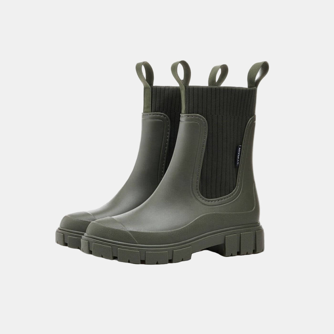Jetta | Women Knit Cuff Chelsea Ankle Boots