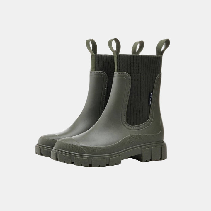 Jetta | Women Knit Cuff Chelsea Ankle Boots