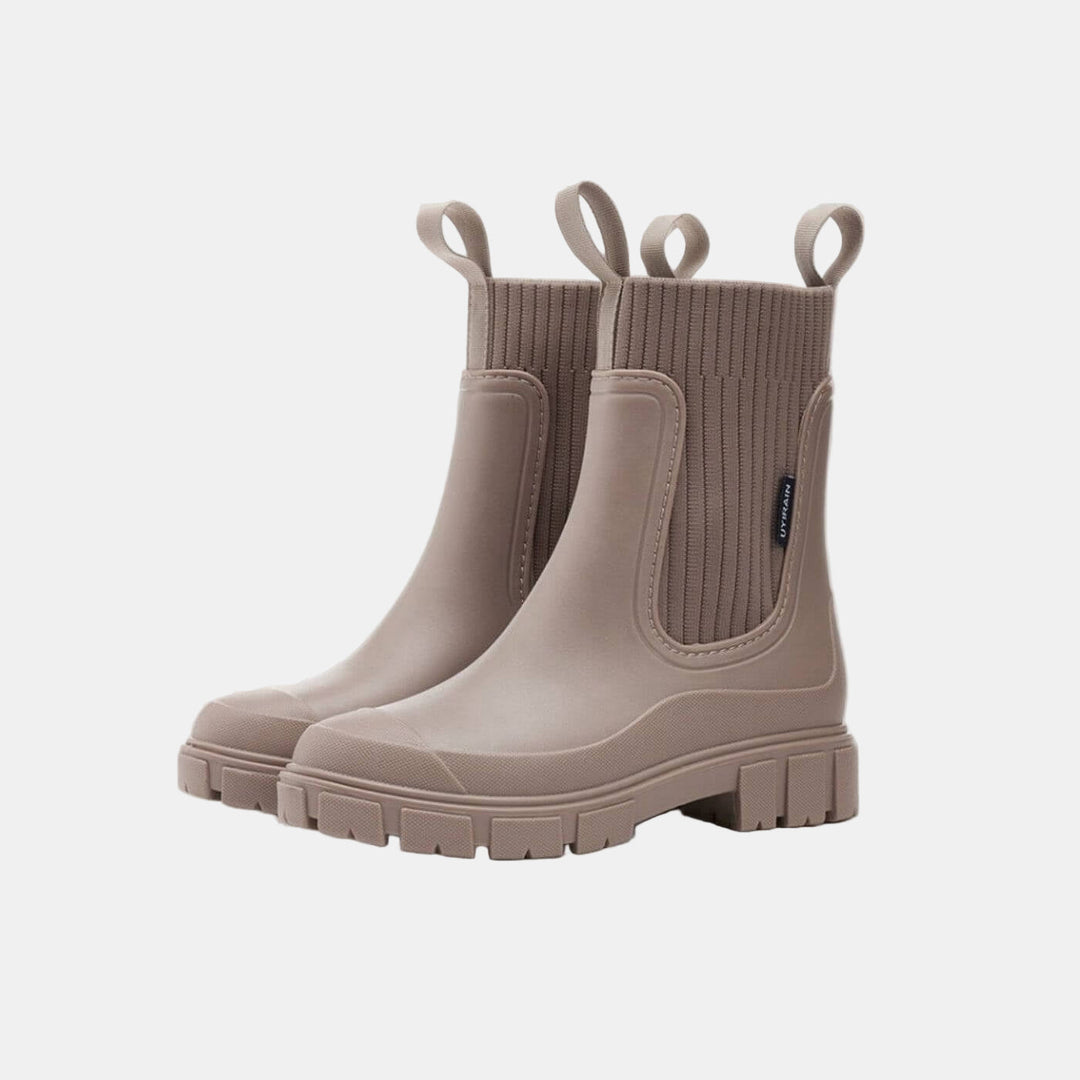 Jetta | Women Knit Cuff Chelsea Ankle Boots