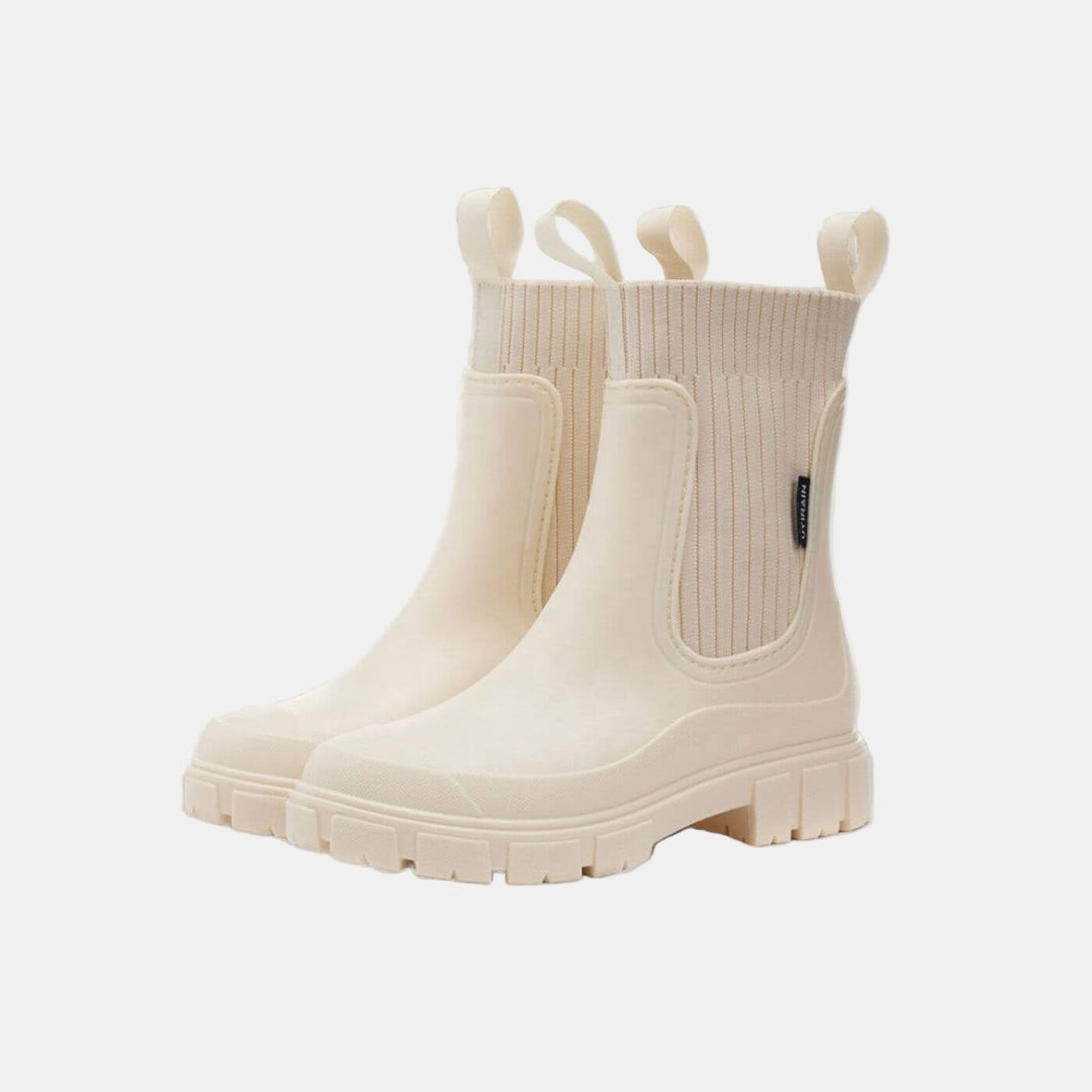 Jetta | Women Knit Cuff Chelsea Ankle Boots