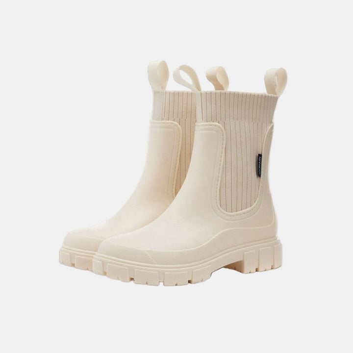 Jetta | Women Knit Cuff Chelsea Ankle Boots