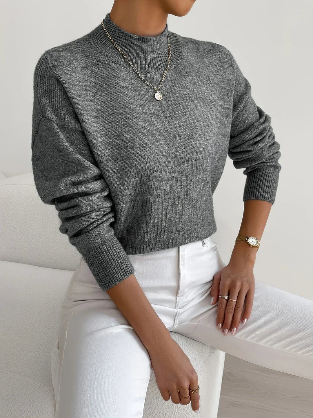 Asta | Women Mock Neck Sweater