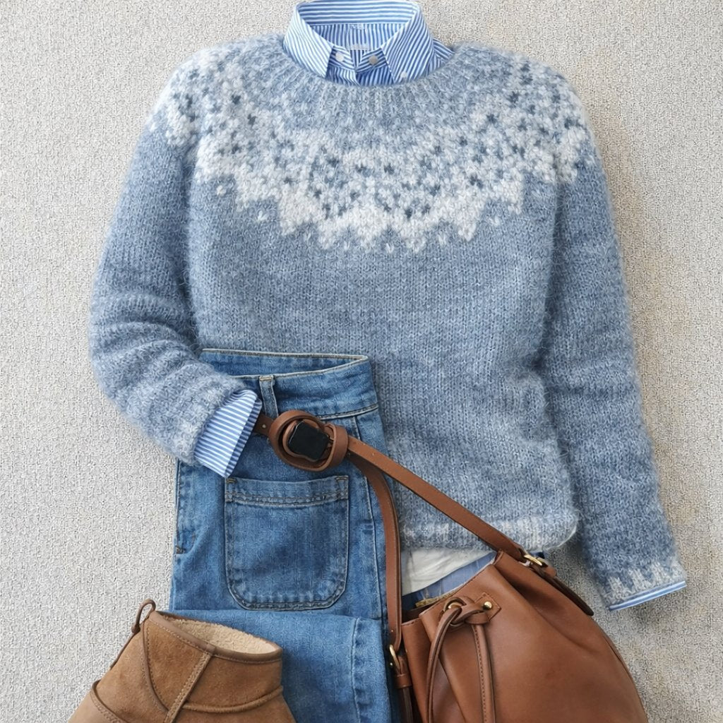 Tuva | Women Snowflake Fair Isle Plus Size Christmas Jumper