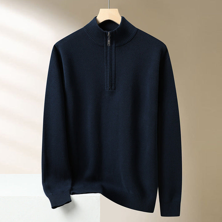 Miles | Men Mock Neck Quarter Zip Sweater