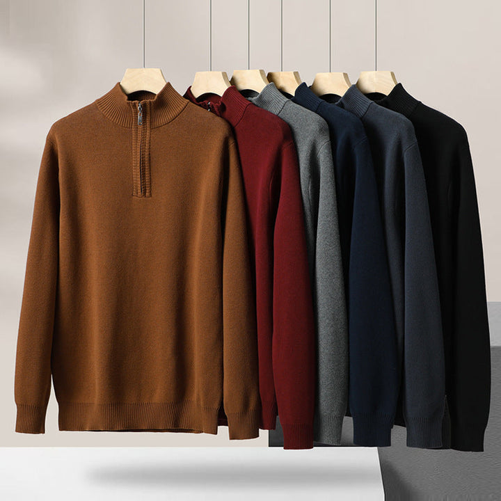 Miles | Men Mock Neck Quarter Zip Sweater