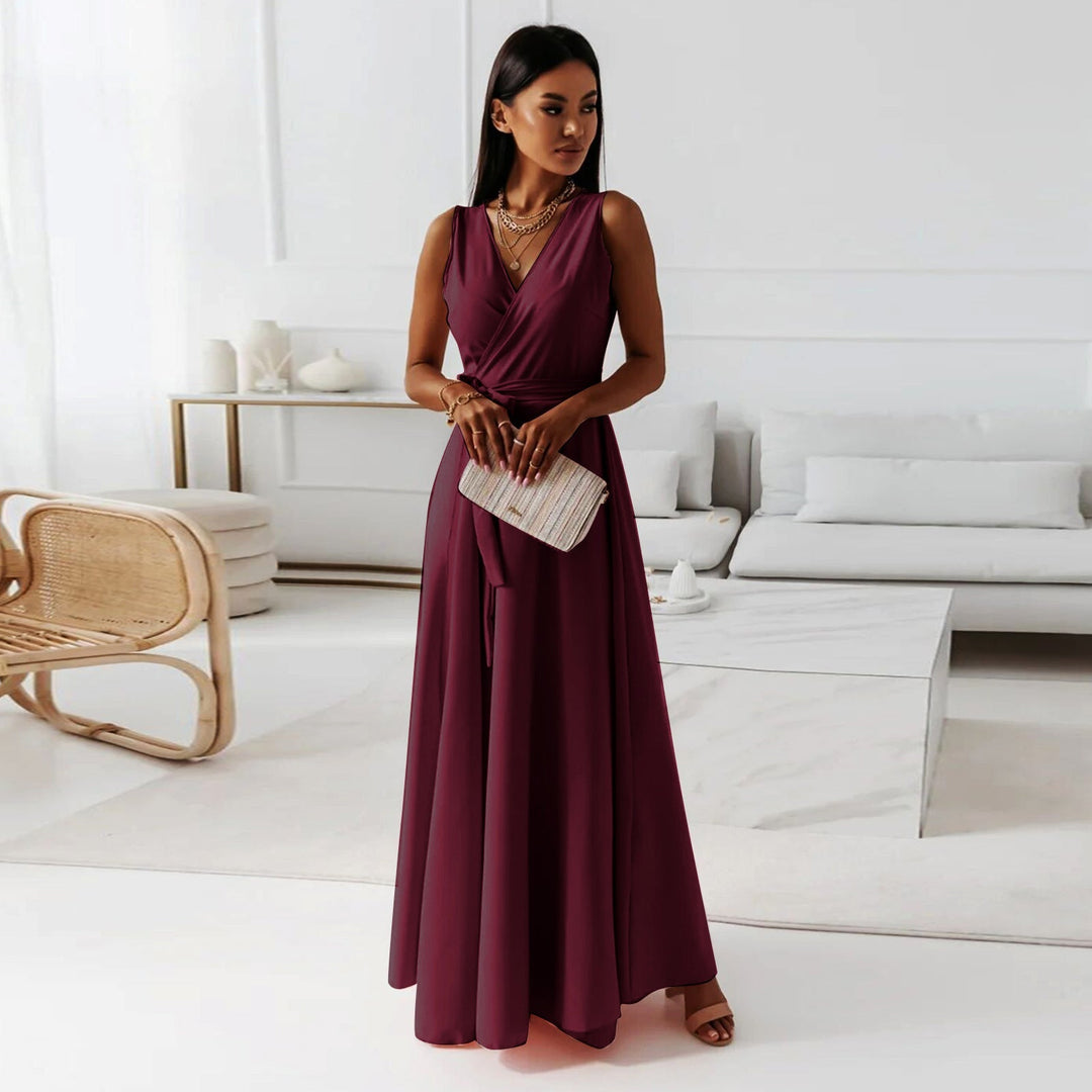 Janice | Women Wrap Maxi Winter Wedding Guest Dress