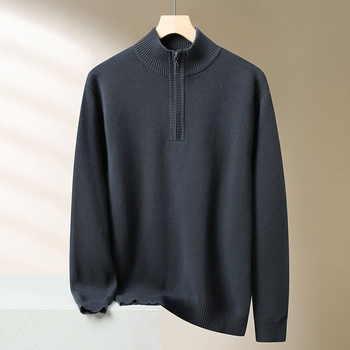Miles | Men Mock Neck Quarter Zip Sweater