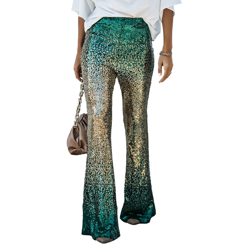 Santina Women High Waisted Sequin Flare Pants