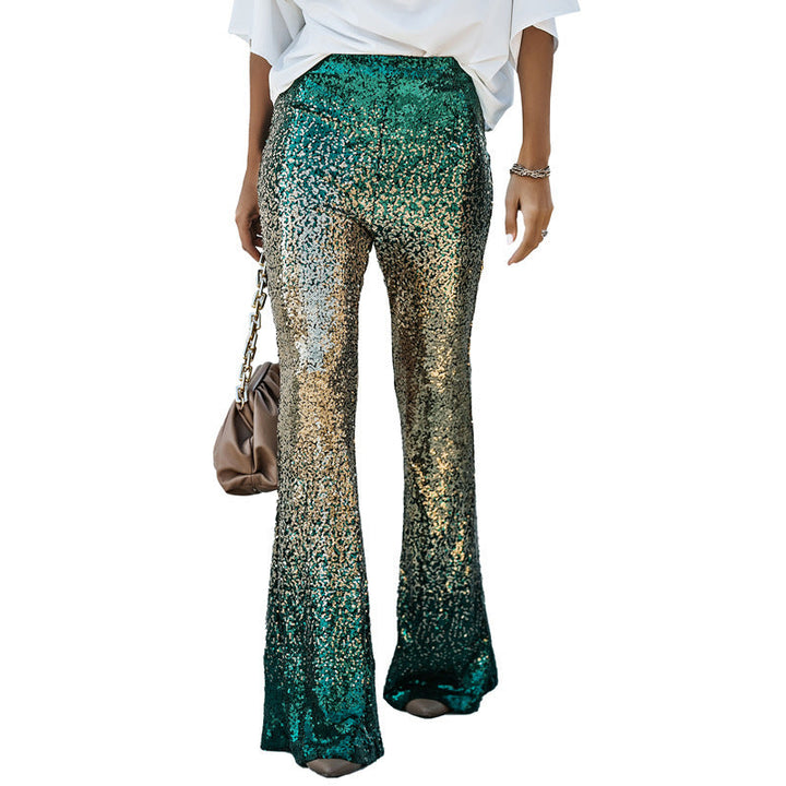 Santina Women High Waisted Sequin Flare Pants