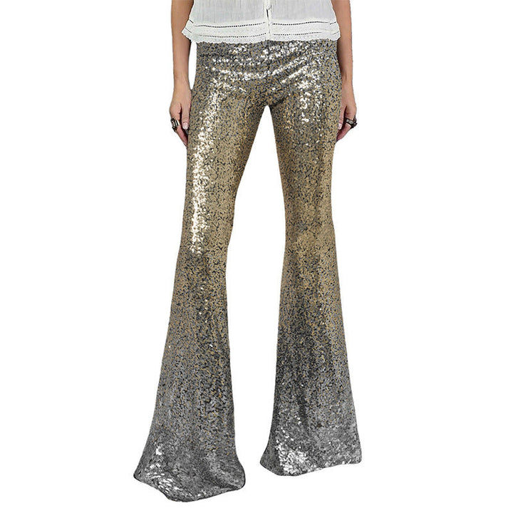 Santina Women High Waisted Sequin Flare Pants