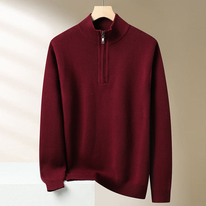 Miles | Men Mock Neck Quarter Zip Sweater