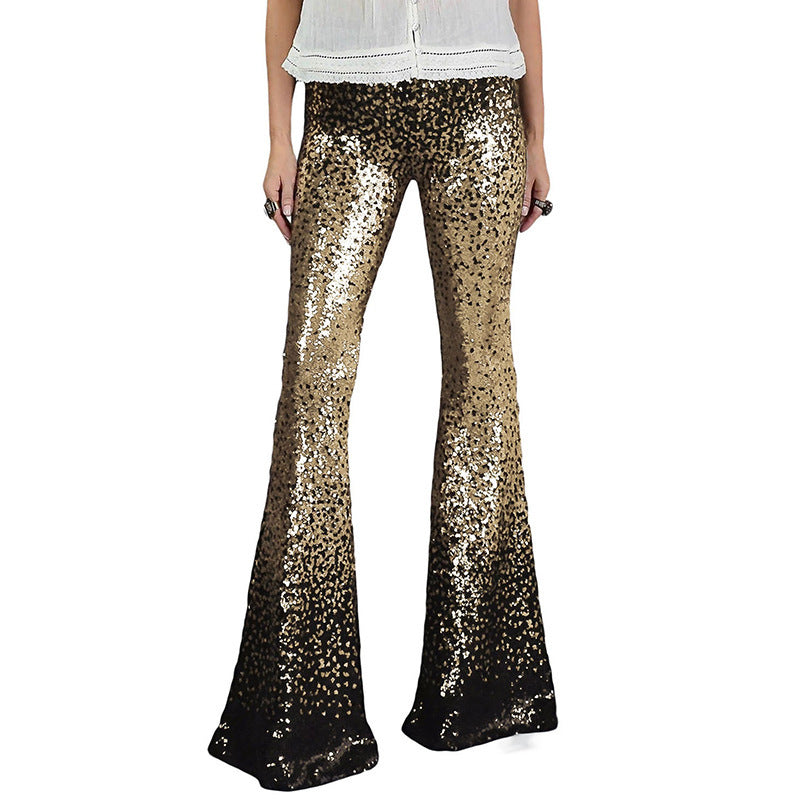Santina Women High Waisted Sequin Flare Pants