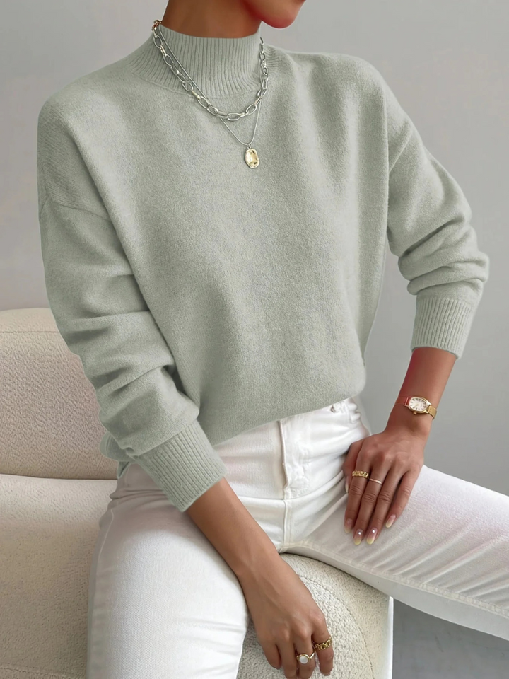 Janie | Women Mock Neck Knit Sweater