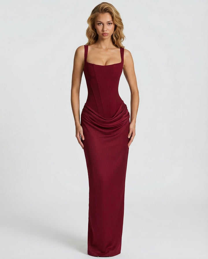 Ariadne | Women Corset Wedding Guest Maxi Dress