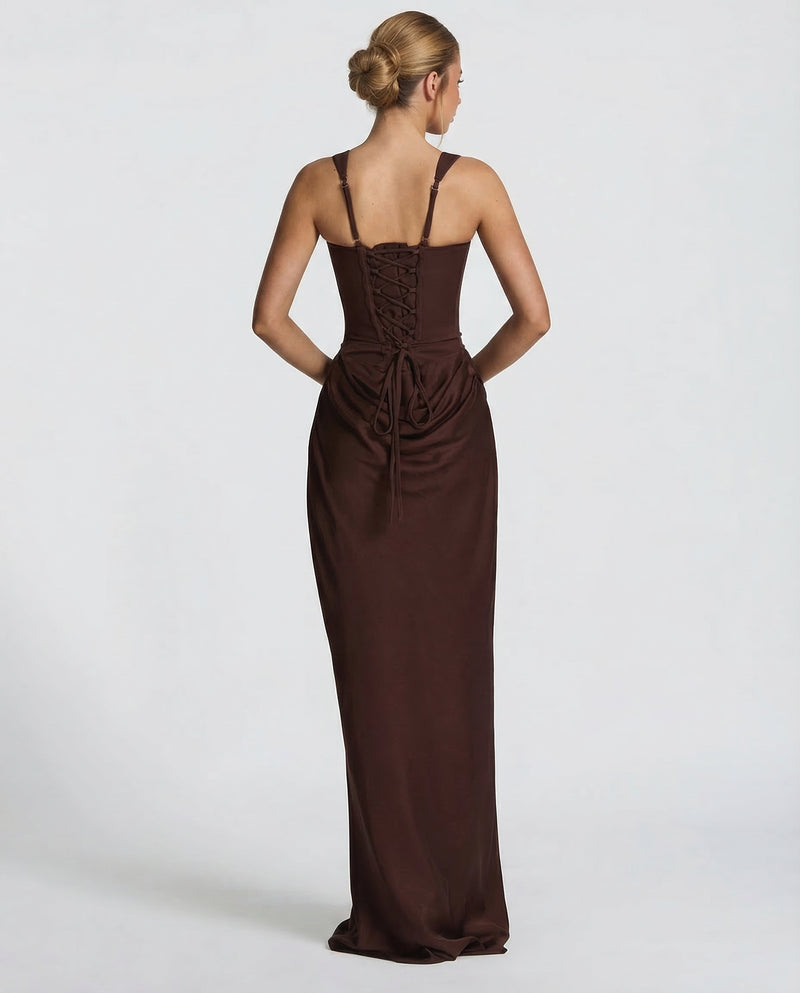 Ariadne | Women Corset Wedding Guest Maxi Dress