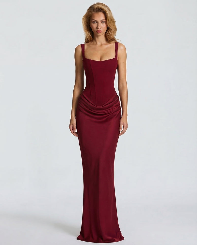 Ariadne | Women Corset Wedding Guest Maxi Dress