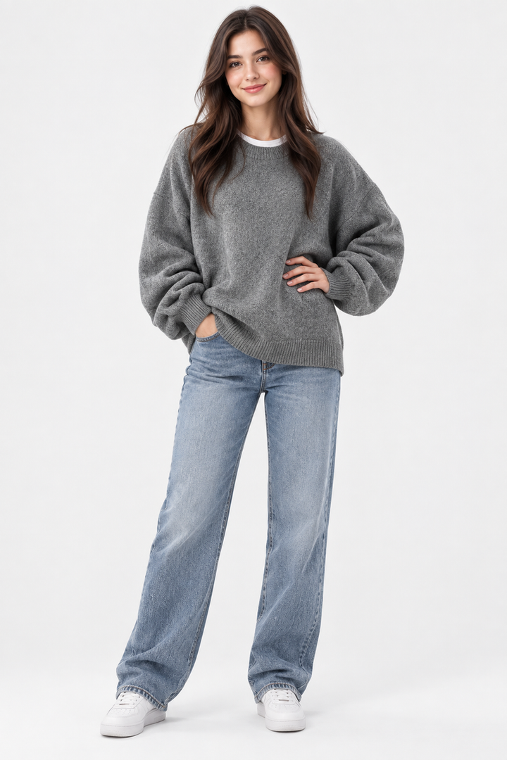 Elke | Women Drop Shoulder Pullover Sweater