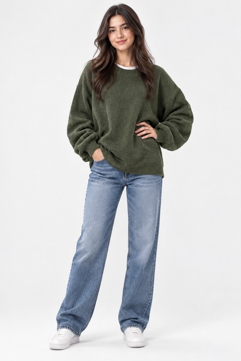 Elke | Women Drop Shoulder Pullover Sweater