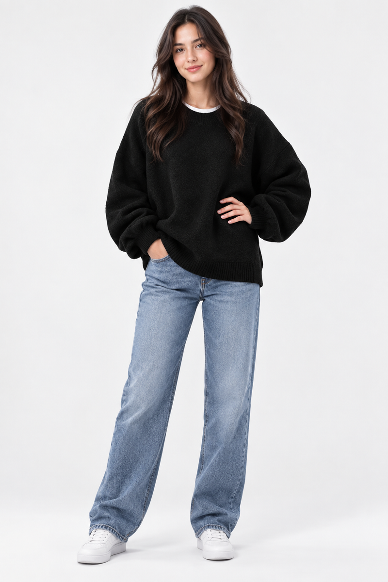 Elke | Women Drop Shoulder Pullover Sweater